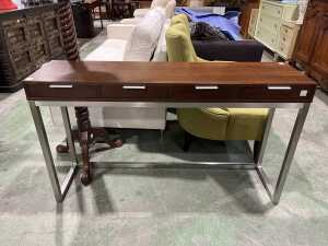 Contemporary timber console table