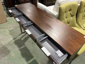 Contemporary timber console table - 3
