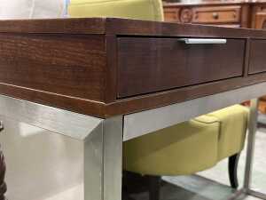 Contemporary timber console table - 5