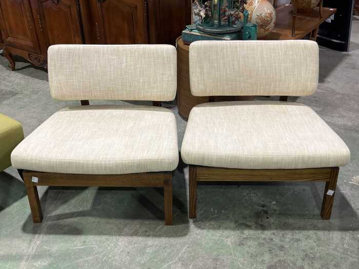 Pair of Mustard tub style chairs