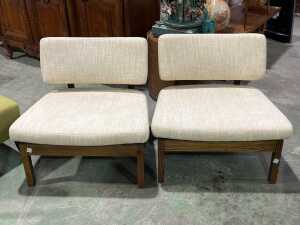 Pair of Mustard tub style chairs