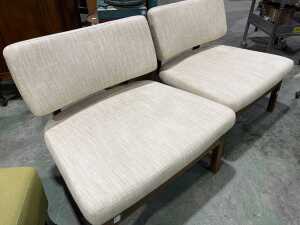 Pair of Mustard tub style chairs - 2