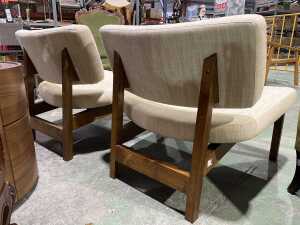 Pair of Mustard tub style chairs - 3
