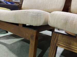 Pair of Mustard tub style chairs - 4