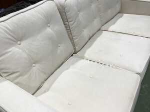 Modern three-seater fabric couch - 3