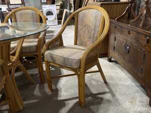 Retro five-piece rattan dining suite - 2