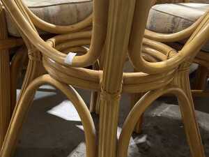 Retro five-piece rattan dining suite - 4