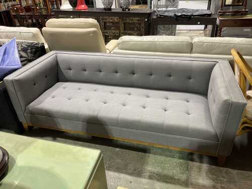 Modern three-seater fabric couch