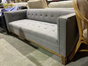 Modern three-seater fabric couch - 2