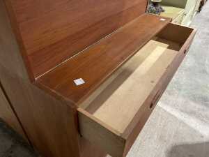 Mid-century teak 2-piece wall unit - 4