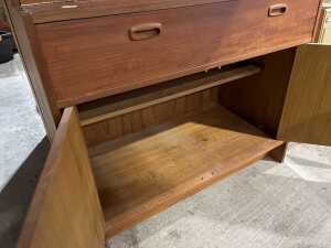 Mid-century teak 2-piece wall unit - 5