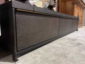 Modern timber low entertainment unit - 2