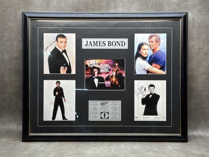 James Bond memorabilia collage