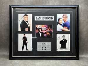 James Bond memorabilia collage