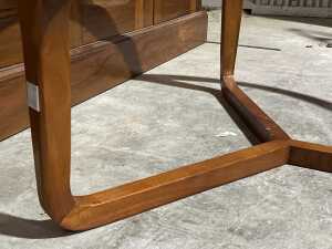 Modern round timber coffee table - 4