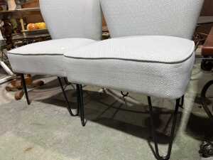Pair of modern fabric chairs - 2