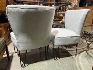 Pair of modern fabric chairs - 3