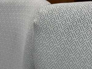 Pair of modern fabric chairs - 4