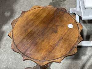 Mahogany double barley twist lamp table - 2