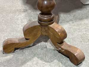 Mahogany double barley twist lamp table - 4