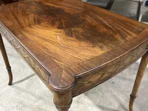 Flame mahogany veneer side table - 2