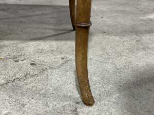 Flame mahogany veneer side table - 4