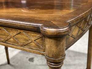 Flame mahogany veneer side table - 5