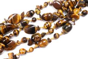 A tigers eye and cameo statement necklace - 3