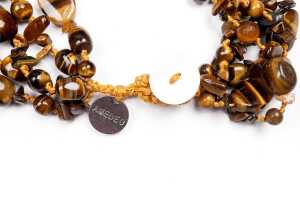 A tigers eye and cameo statement necklace - 4