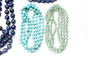 A collection of gemstone beads - 3