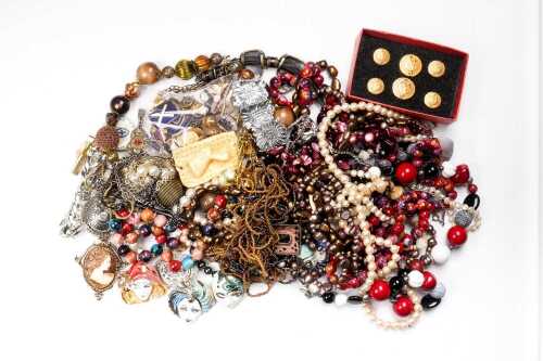 A large collection of costume jewellery
