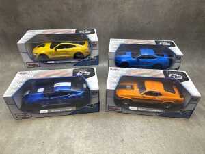 Four Maisto special edition 1:18 scale die-cast model Ford Mustang cars