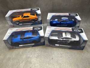 Four Maisto special edition 1:18 scale die-cast model Ford Mustang cars