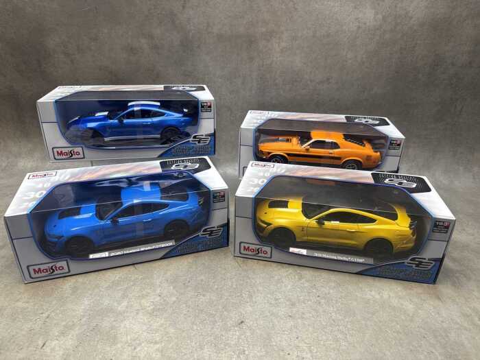 Four Maisto special edition 1:18 scale die-cast model Ford Mustang cars - New in box