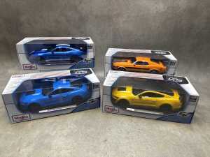 Four Maisto special edition 1:18 scale die-cast model Ford Mustang cars - New in box