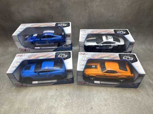 Four Maisto special edition 1:18 scale die-cast model Ford Mustang cars