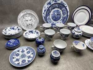 Blue and white porcelain servingware - 2