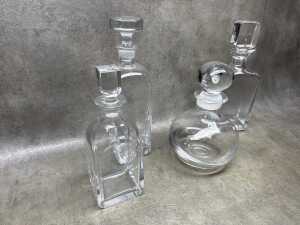 Four contemporary crystal decanters - 2