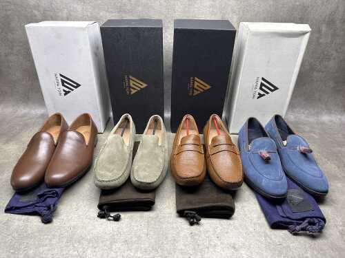 Four NEW pairs of Nappa Tori Australia leather men's shoes, size UK 10