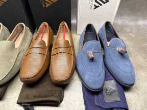 Four NEW pairs of Nappa Tori Australia leather men's shoes, size UK 10 - 3