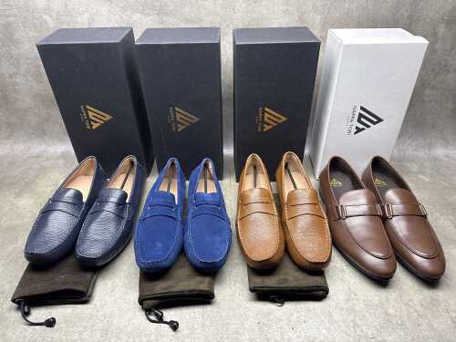 Four NEW pairs of Nappa Tori Australia leather men's shoes, size UK 12