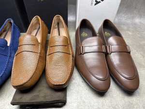 Four NEW pairs of Nappa Tori Australia leather men's shoes, size UK 12 - 3