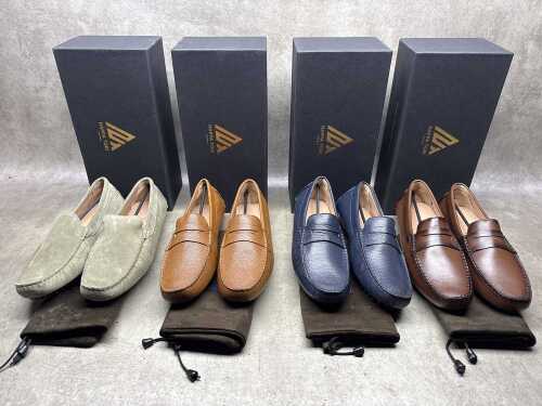 Four NEW pairs of Nappa Tori Australia leather men's shoes, size UK 12