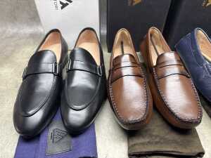 Four NEW pairs of Nappa Tori Australia leather men's shoes, size UK 12 - 2