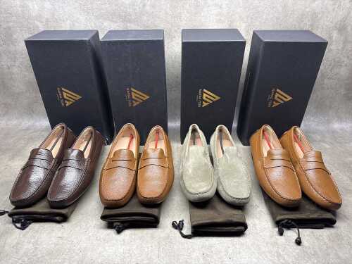 Four NEW pairs of Nappa Tori Australia leather men's shoes, size UK 10