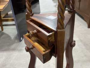 Timber pedestal plant stand - 4
