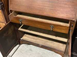 Victorian secretaire bureau - 4