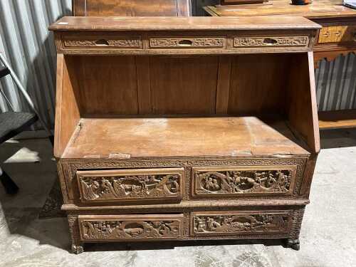 Chinese-style ornate timber cabinet
