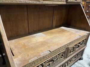 Chinese-style ornate timber cabinet - 4
