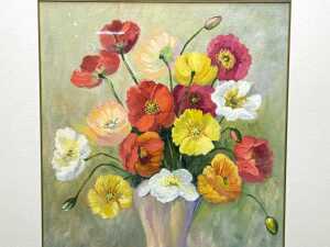 Thelma Meulen, Poppies. Oil painting on board - 2